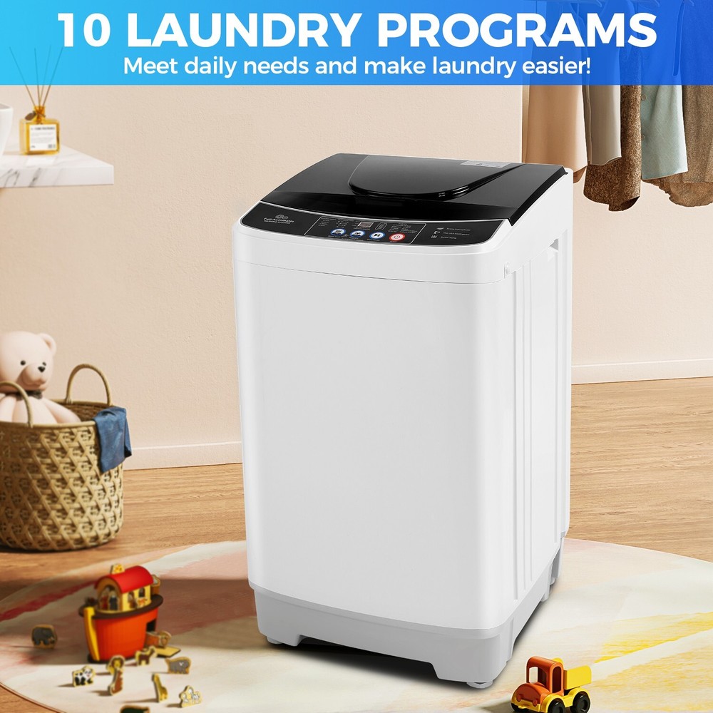 20lbs Portable Washing Machine - Full-Automatic Washing Machine with 10 Program