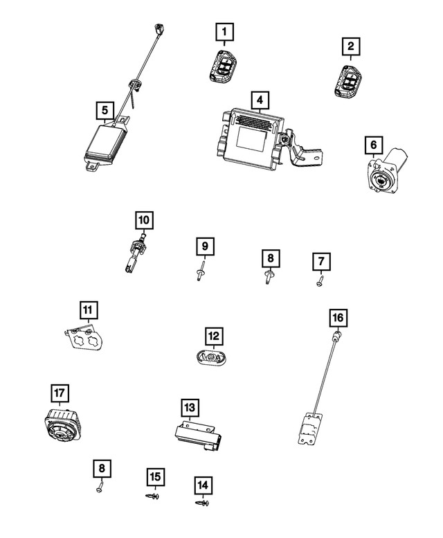 Genuine Mopar Ignition Switch Module 68307356AC