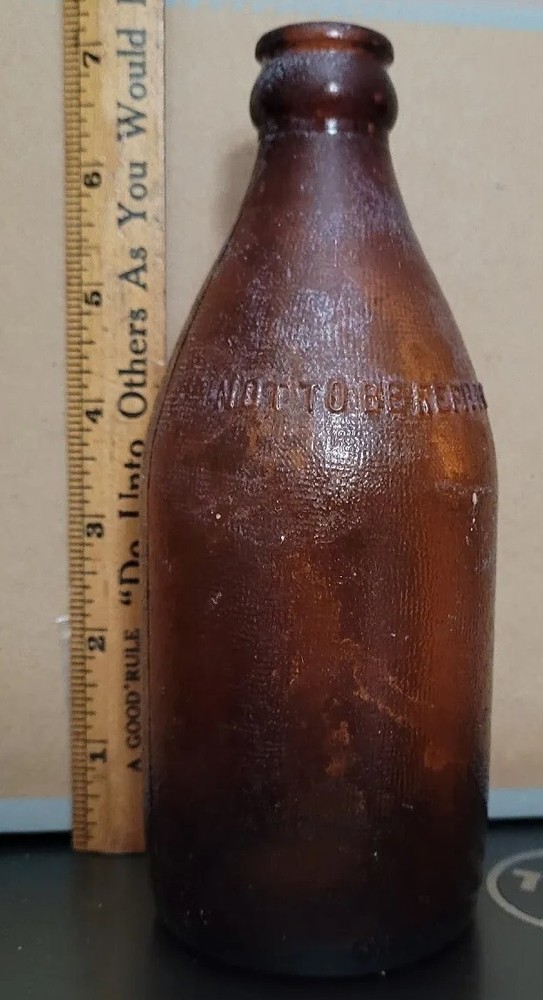 Vintage DURAGLAS BROWN GLASS BOTTLE