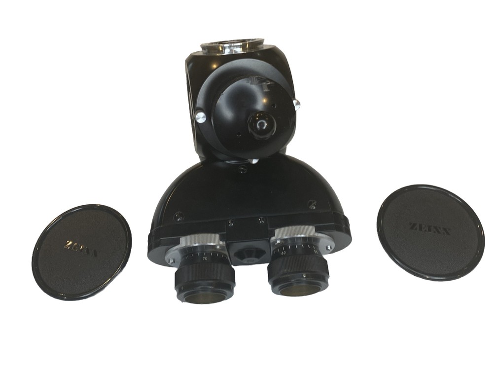 Carl Zeiss Microscope Binocular Head 4217808 Caps & Teaching Assembly