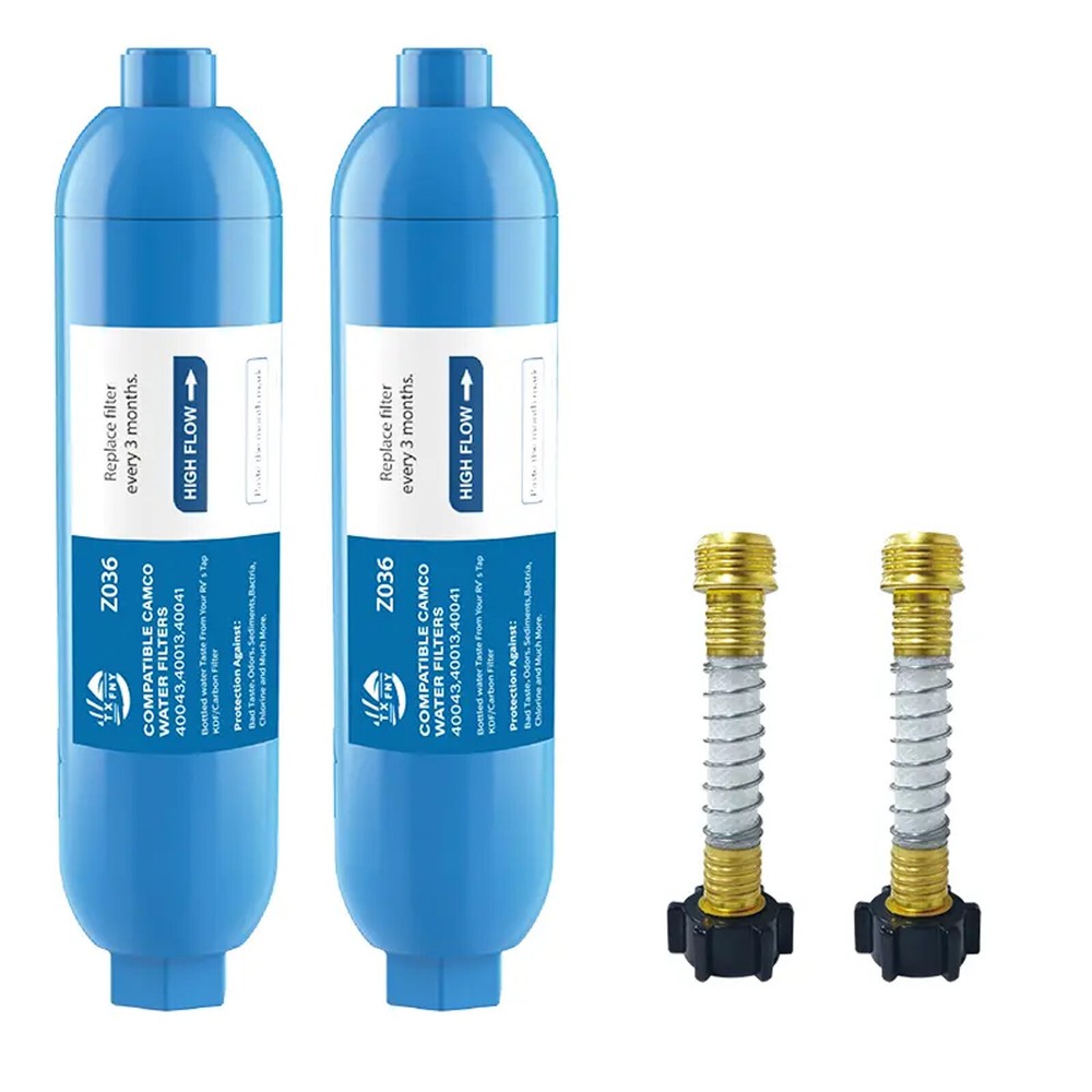 RV Filter, RV Inline Hose Water Filter,Garden and Camper Water Filter ""2 PACK""