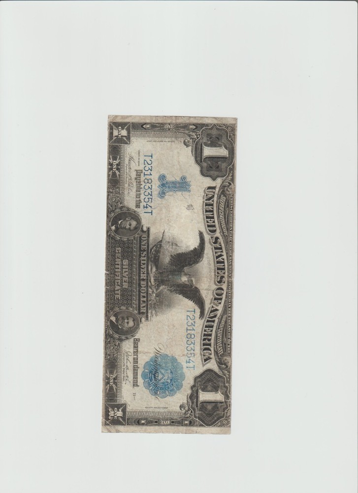 1899 $1 Silver Certificate Black Eagle in circulated condition