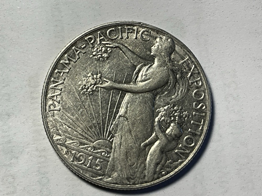 1915-S Silver Commemorative Pan-Pacific Ch.AU !!!