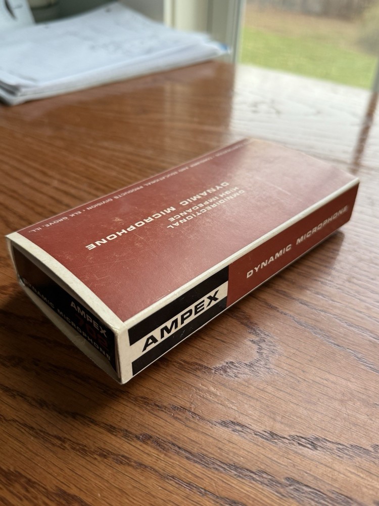 ⭐️Ampex 702 Microphone 50Kohms Dynamic Untested Excellent Condition Vintage