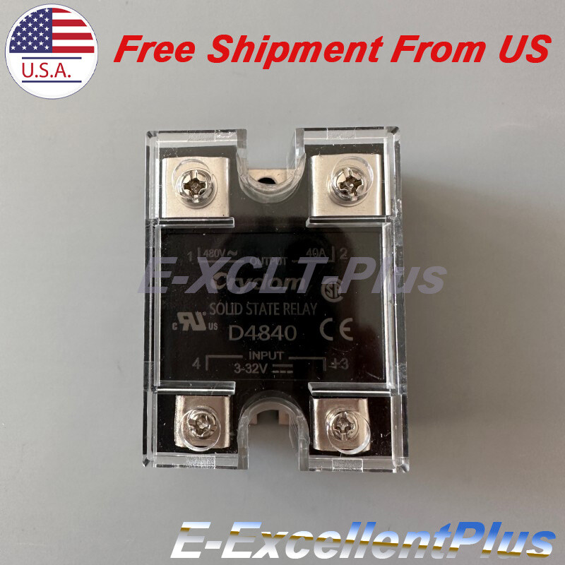 1PCS SSR Solid State Relay For Crydom D4840 Output 480VAC 40A Input 3-32VDC