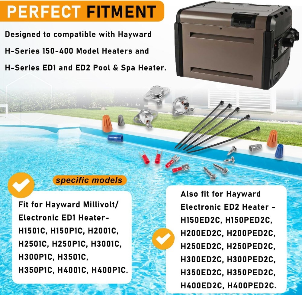 For HAXTLK1930 Hayward H-Series Pool Heater/Spa Heater Temperature Limiters Kit