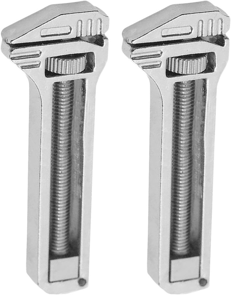 Durable Compact Titanium Multi-tool: Keychain Mini Wrench & Bottle Opener - 2pcs