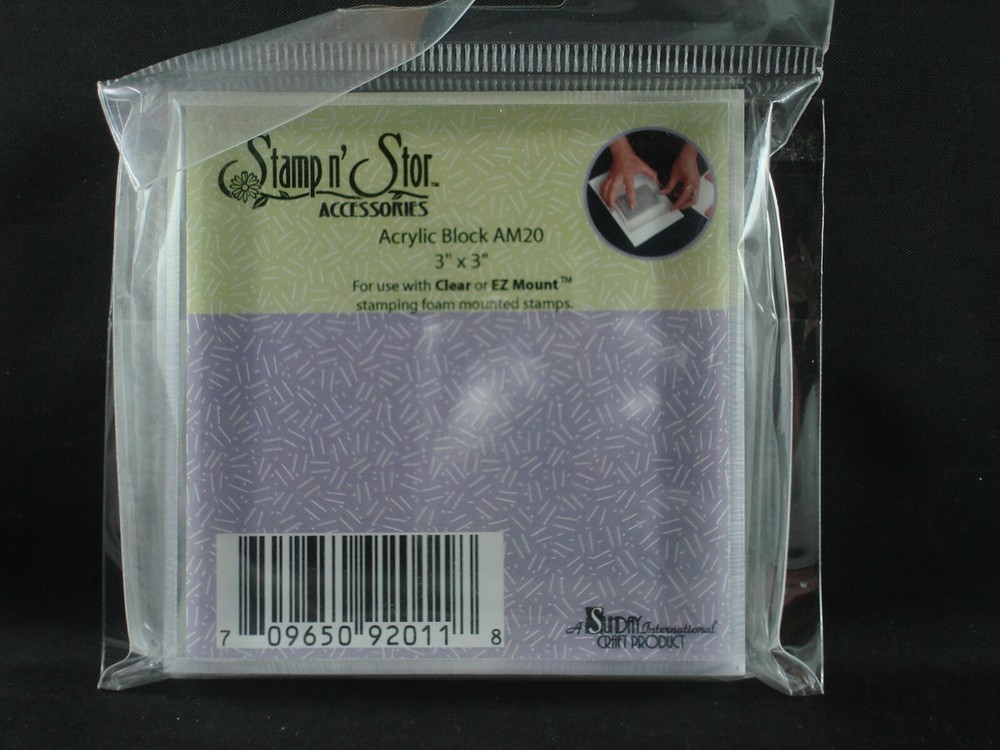 ACRYLIC BLOCK for Unmounted Rubber Stamps, Small & Medium