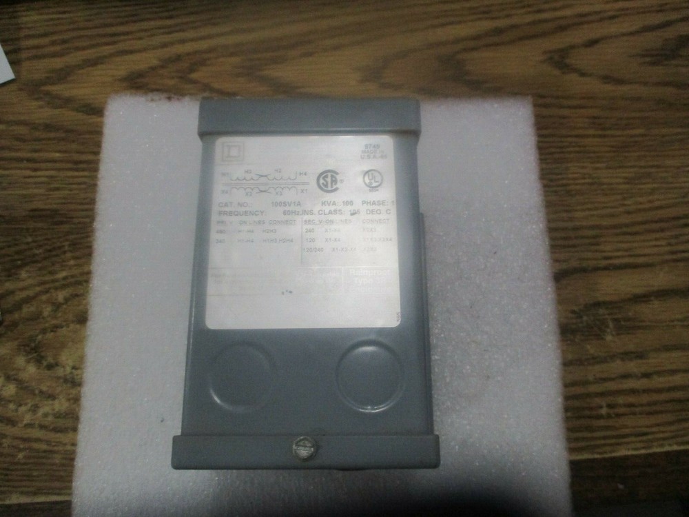 Square D Model: 100SV1A Transformer. .100 KVA, Single Phase