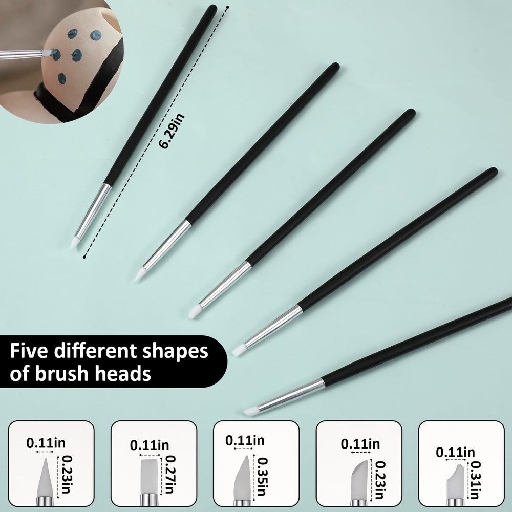 15 Pcs Silicone Sculpting Tools, Clay Pottery...