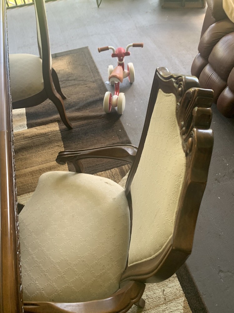 Large solid wood dinning room table chairs Included *PRICES NEGOTIABLE