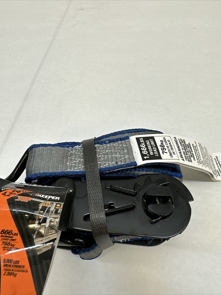 KEEPER 47207 14' Ratchet Tie-Down, Gray