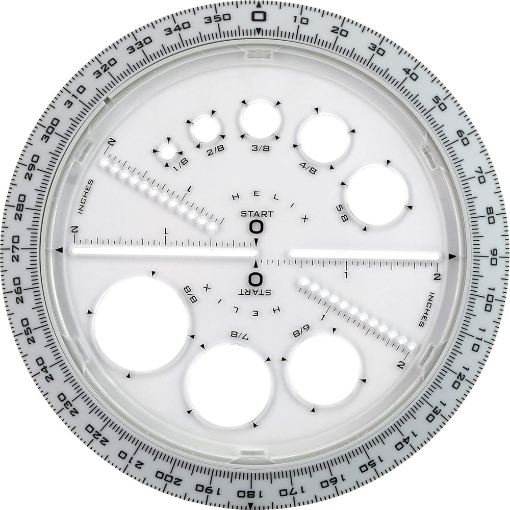 Durable 360-Degree Geometrical Protractor: 6-Inch Angle Maker for Precision Use