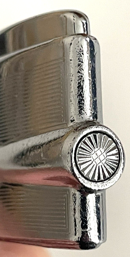 VARAFLAME ADONIS by RONSON Cigarette Lighter CHROME Model '60s BROWN CASE