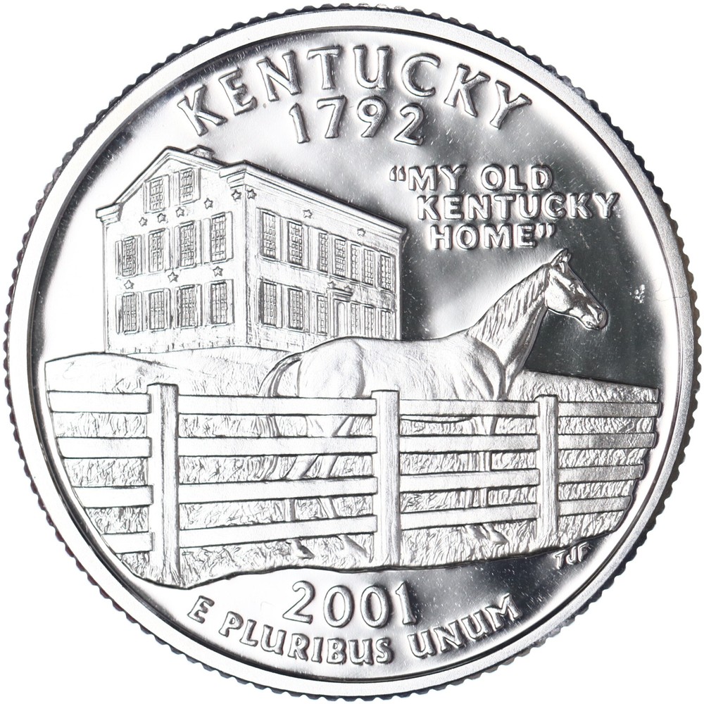 2001 S State Quarter Kentucky Gem DCam Proof CN-Clad