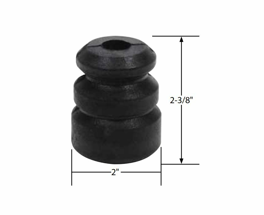 Conical Shock Bump Stop Rubber Soft 40 Grams Black Pyramid Style