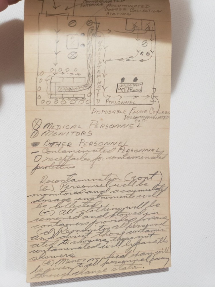 RARE 1947 NAVY OFFICERS NUCLEAR ATOMIC BOMB EXPLOSION SHIP TRAINING NOTEBOOK