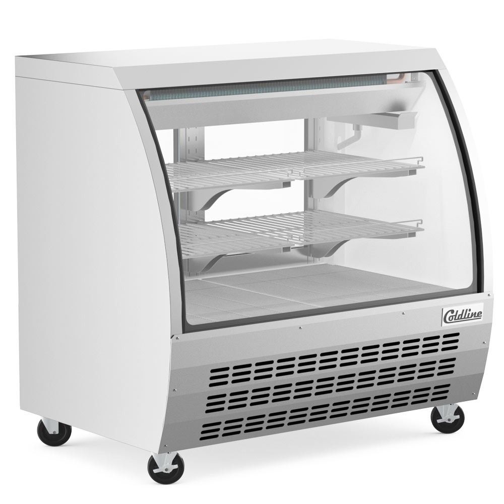 Deli case 48" Gravity Coil. S/S, installed casters