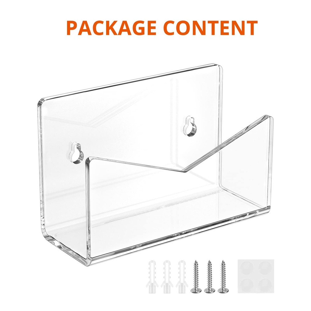 Acrylic Mail Holder Desk Envelope Organizer Clear 2 Pack