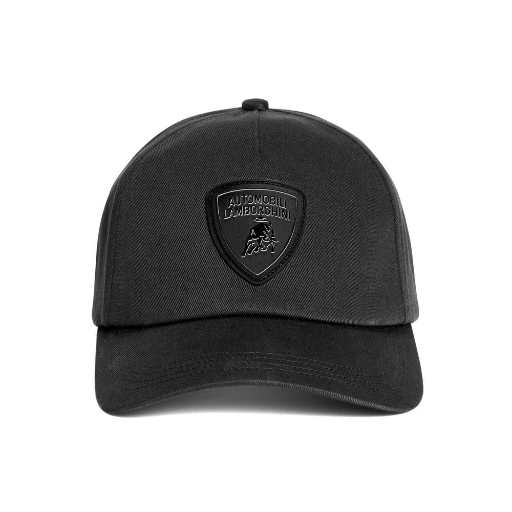 GENUINE Lamborghini Black Shield Logo Cap Black