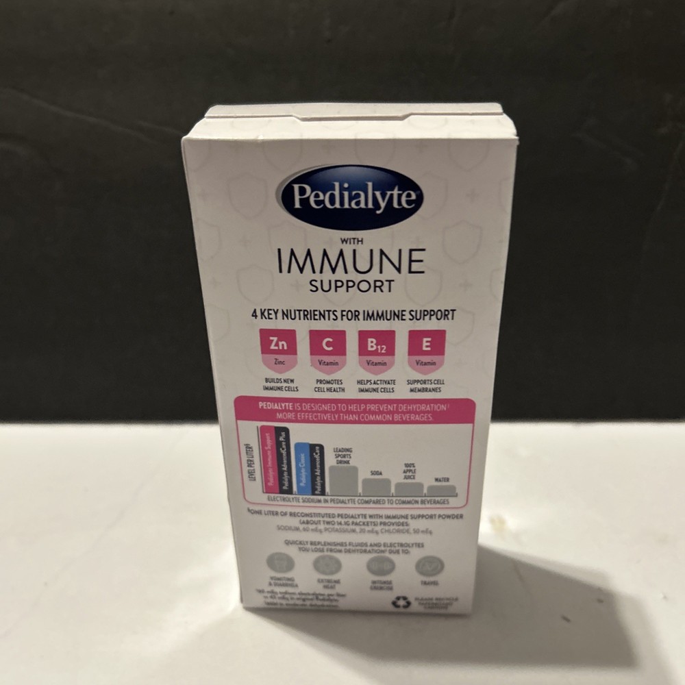 Pedialyte With Immune Support Electrolyte Powder 6 Packets Mixed Berry