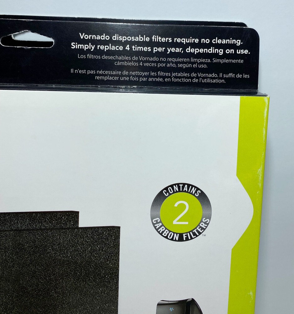 2 Vornado Replacement Disposable Carbon Filter 2-Pack MD1-0023 Genuine NEW