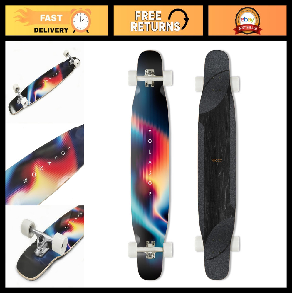 46" Maple Dancing Longboard - Smooth Ride, Flexible Deck, Ideal for Tricks & Fre