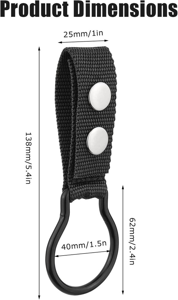 Nylon Flashlight Holder for Duty Belt - 2 Pack, Perfect for D/C Cell Lighting