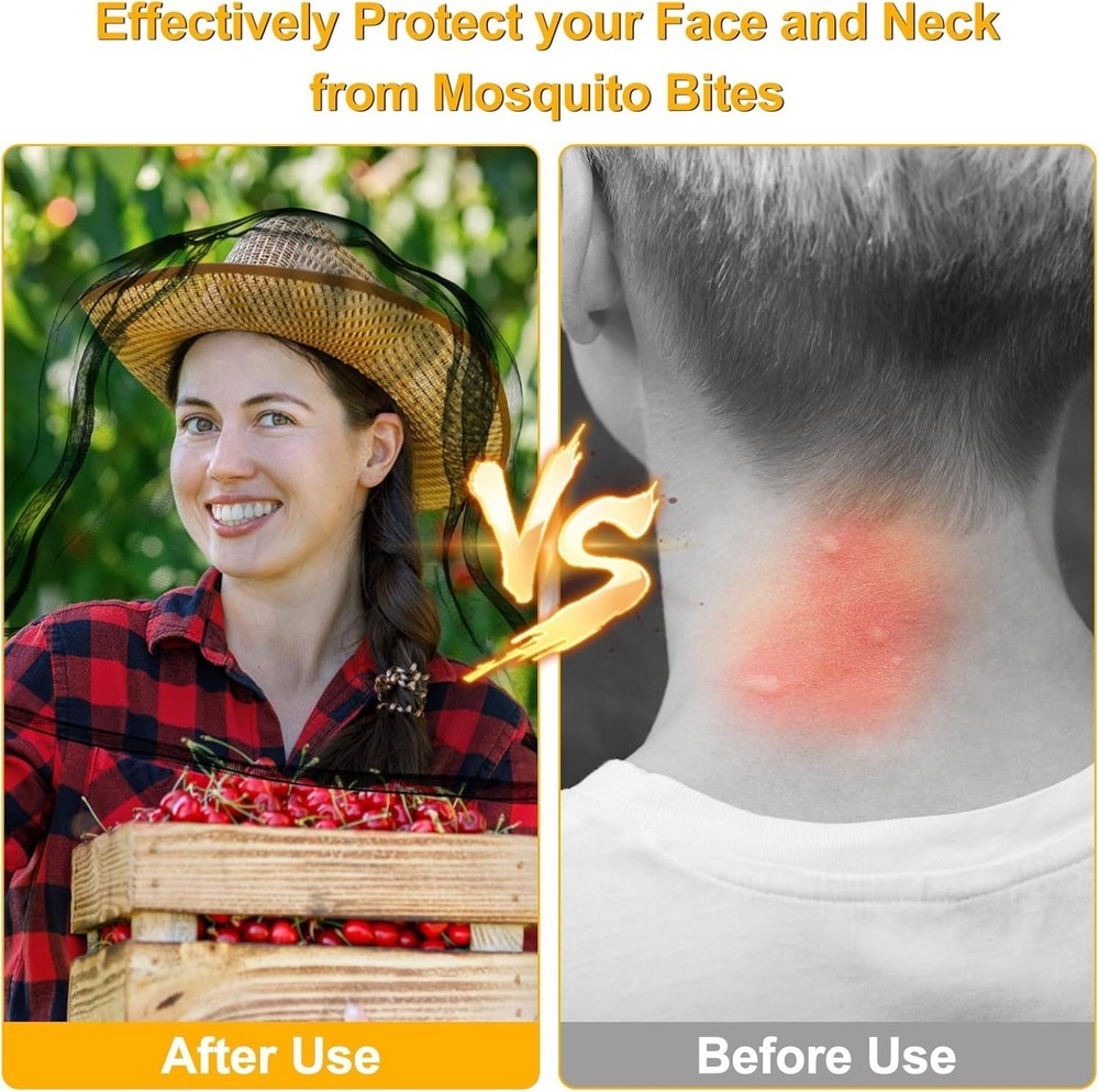 Eco-Friendly Mosquito Head Net - Soft, Lightweight 2 Pack for Optimal Comfort