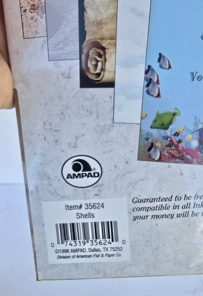 Ampad PC Specialty Papers Shells Border 100 Sheets 8.5x11 Printer Copy #35624