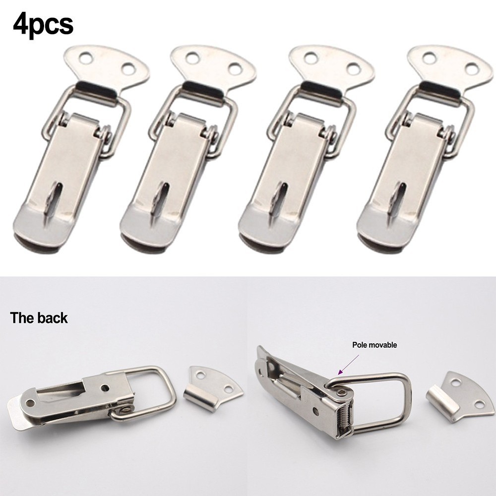 4PCS Case Box Latch Catch Stainless Steel Spring Loaded for Toggle Mount