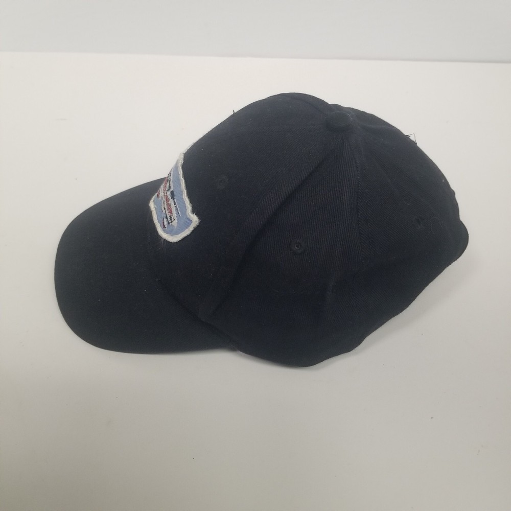 Prop Airplane Patch Adjustable Navy Blue Strapback Hat