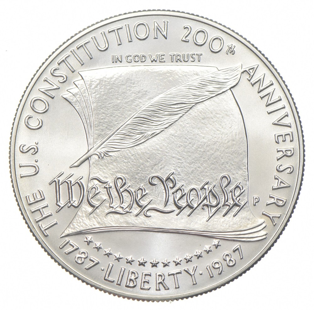 1987-P Unc Constitution Commemorative Silver Dollar $1