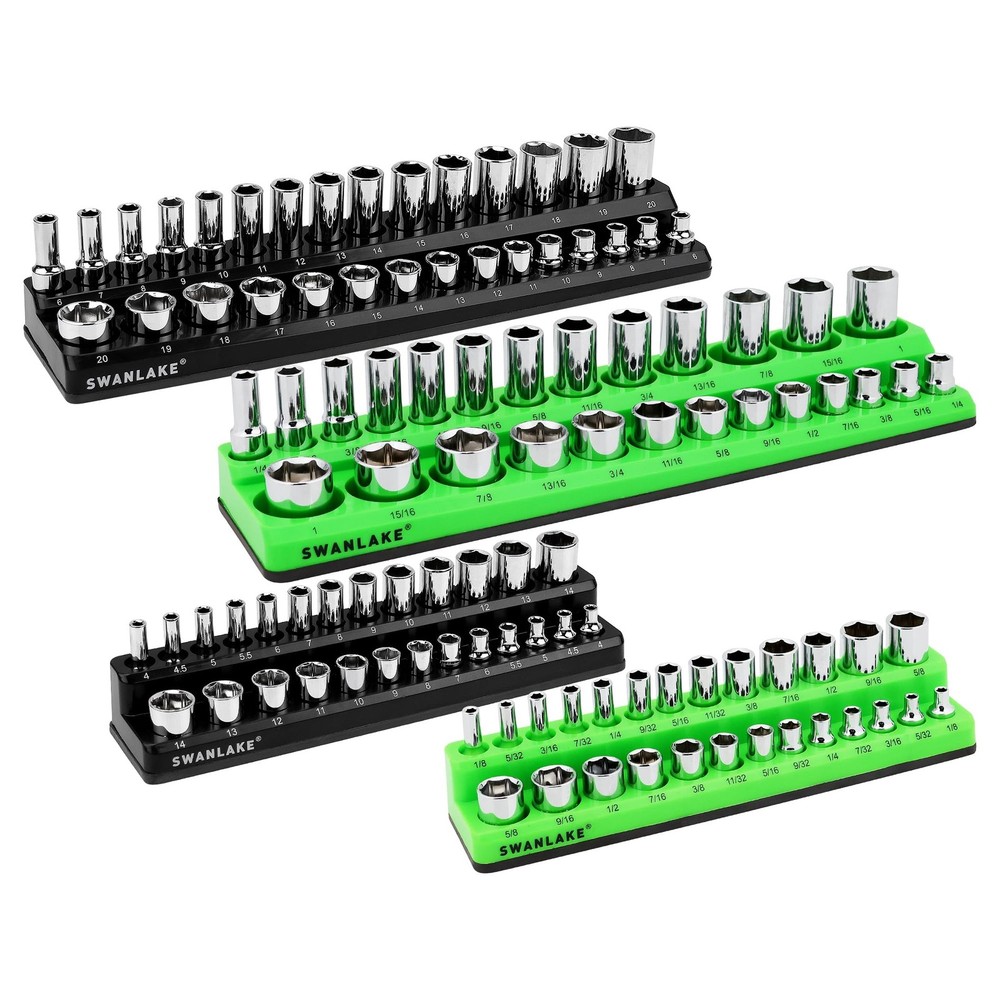 GARDEN TOOLS Magnetic Socket Organizer Set 4PCS Socket Holder Set