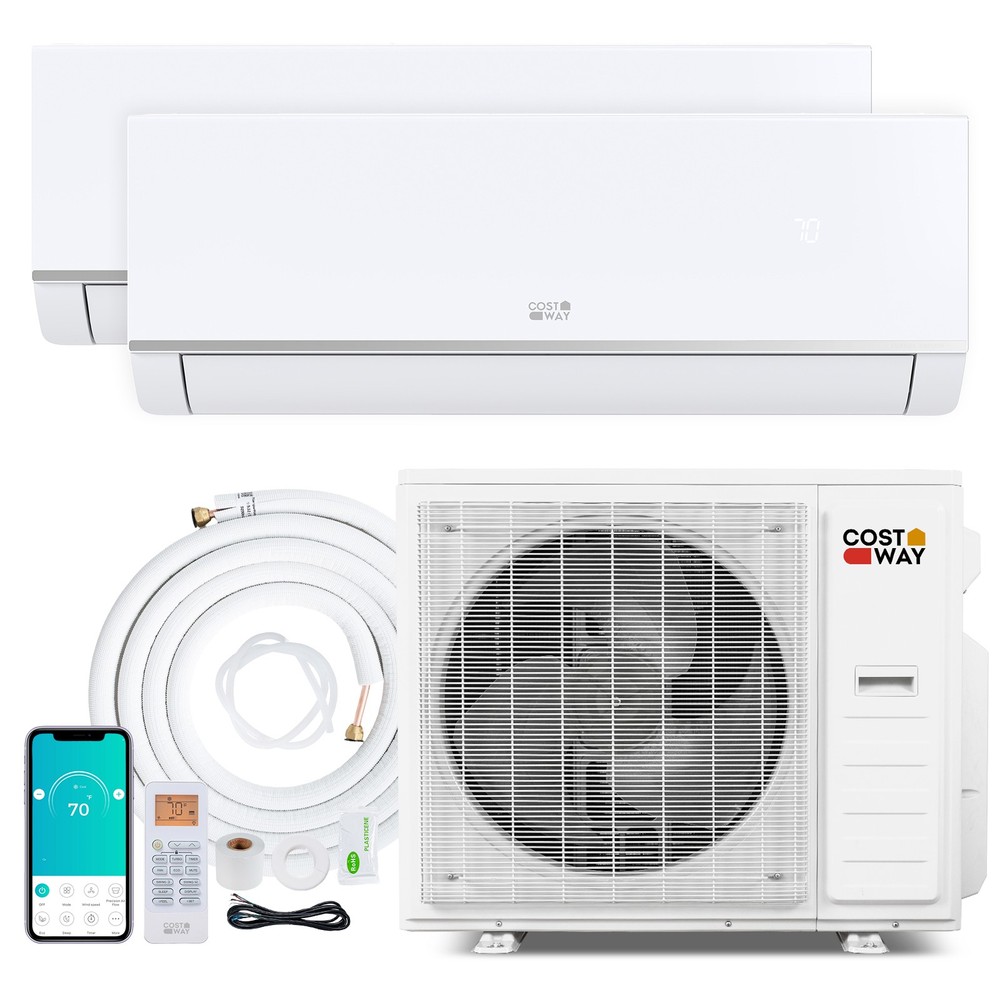 Blast Pro 2 Zone 20000 BTU Mini Split AC/Heating System, 23 SEER2, WiFi Enabled