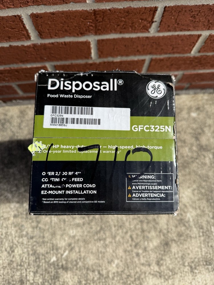 GE 1/3hp Garbage Disposal - New