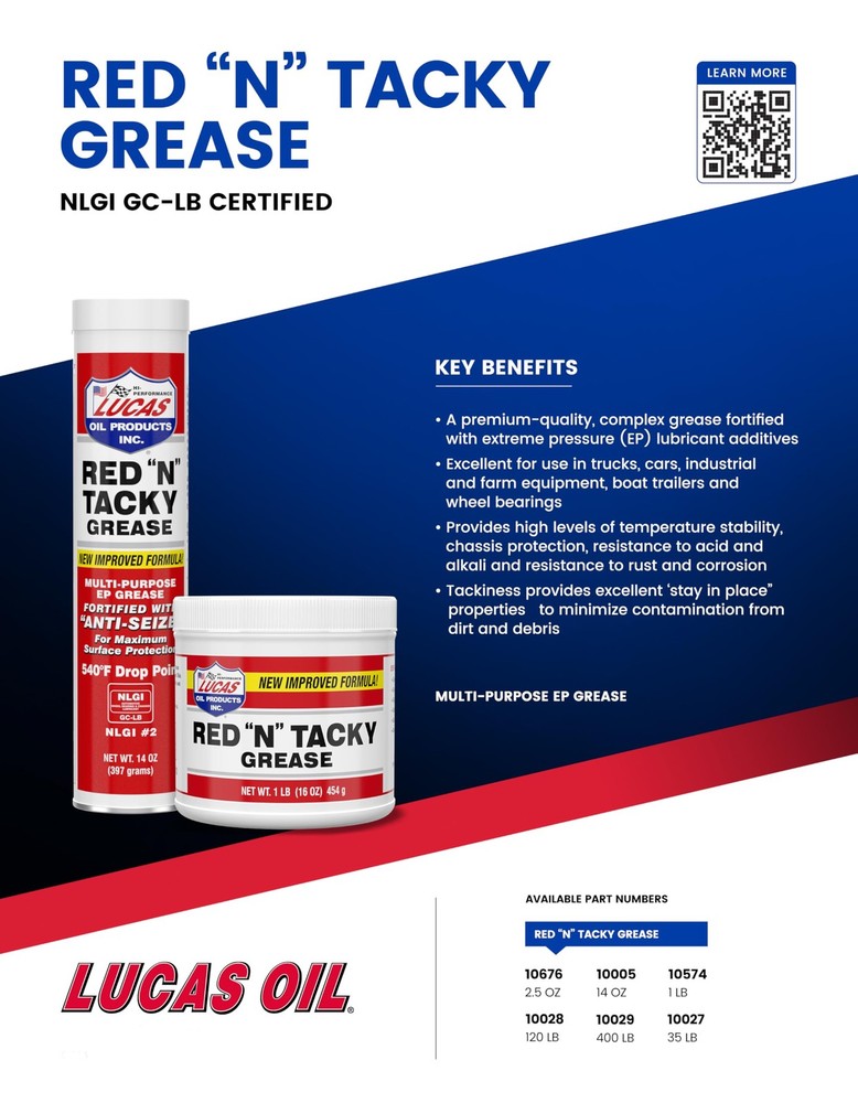 10574 Red "N" Tacky Grease 1 Pound