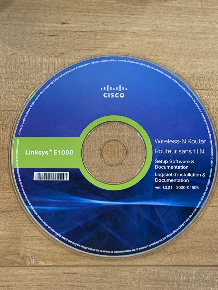 Cisco Linksys E1000 CD Setup Software Wireless-N Router Documentation