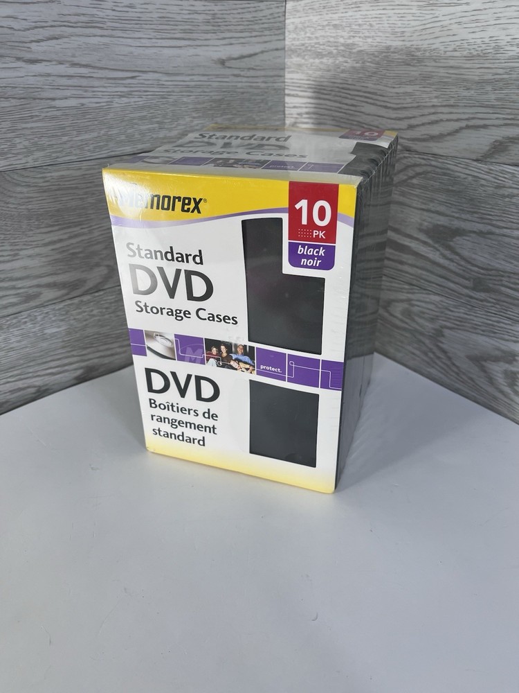 Memorex 10-pk Standard DVD Cases, Black (Cases Only)