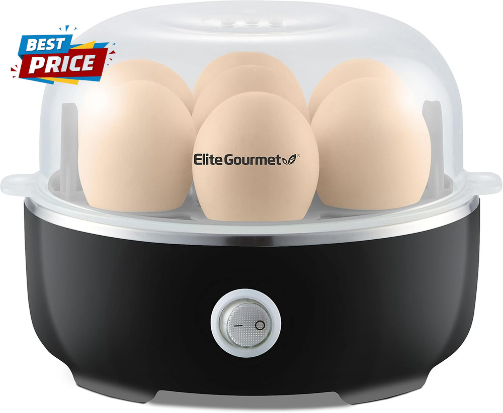 EGC115B Easy Egg Cooker Electric 7-Egg Capacity, Soft, Medium, Hard-Boiled Egg C