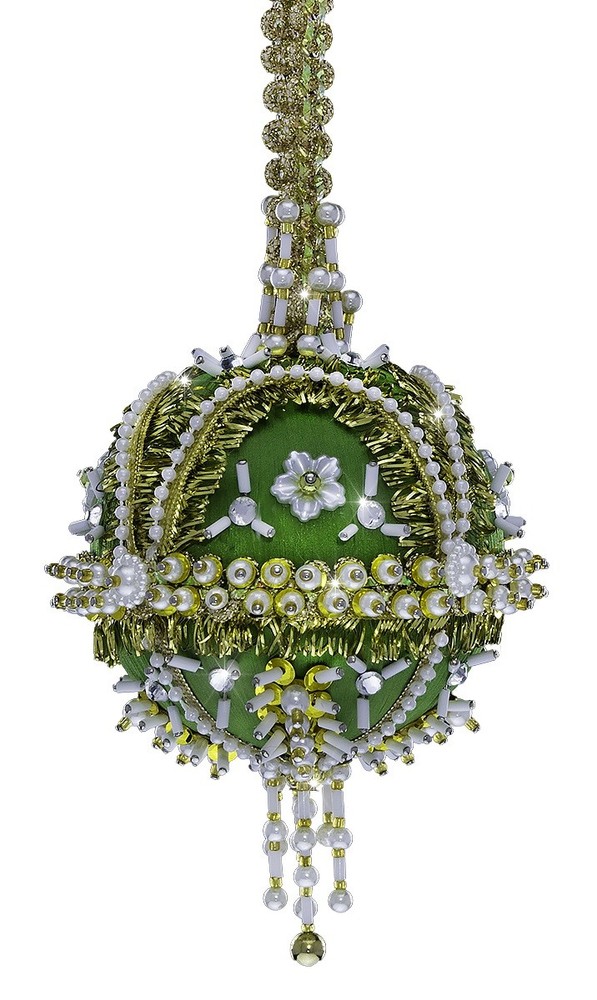 The Cracker Box Arabesque (Emerald Ball with Silver Accents)