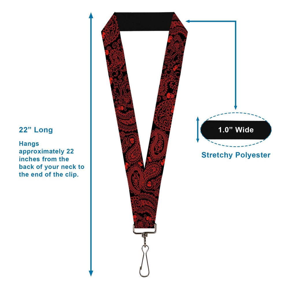 Lanyard - Paisley Skulls