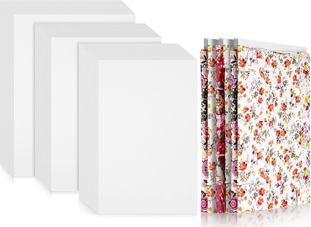 Smooth White Comic Book Boards for Fabric Folding - 100 Pieces in Various Sizes