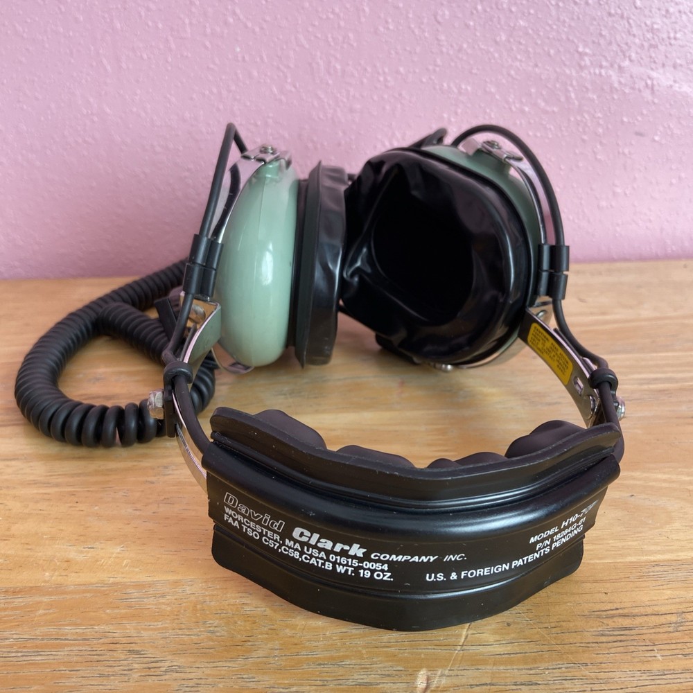 David Clark H10-76 Aviation Headset Used