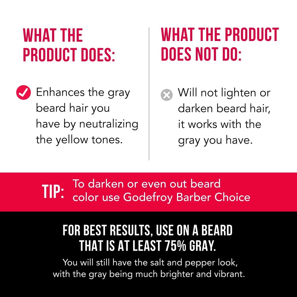 Silver Fox Mens Beard Brightener for Ethnic Hair, 3 oz