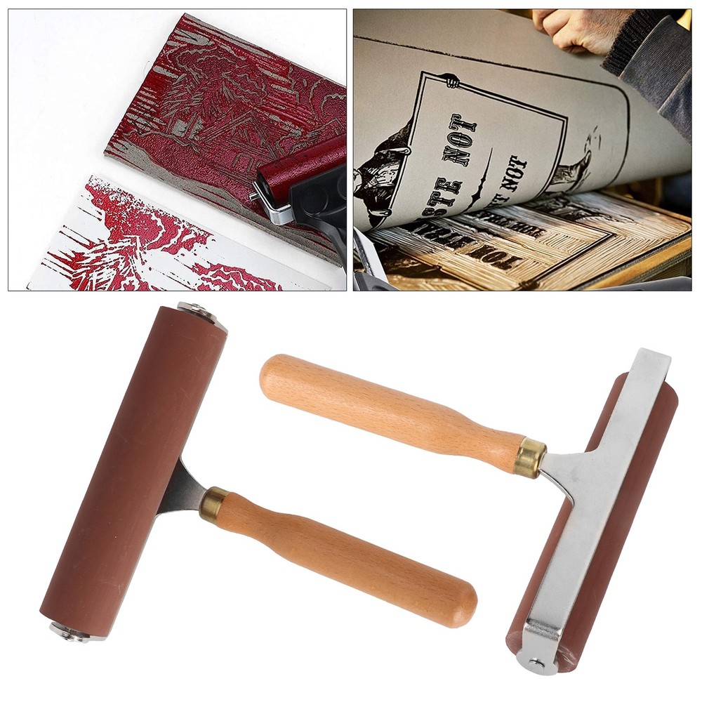 3 Pack Soft Rubber Brayer Rollers For Printmaking Scrapbooks