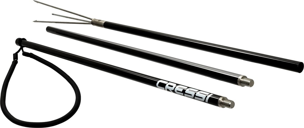 Aluminium Pole Spear, Black, 3 pcs, 6.5 ft