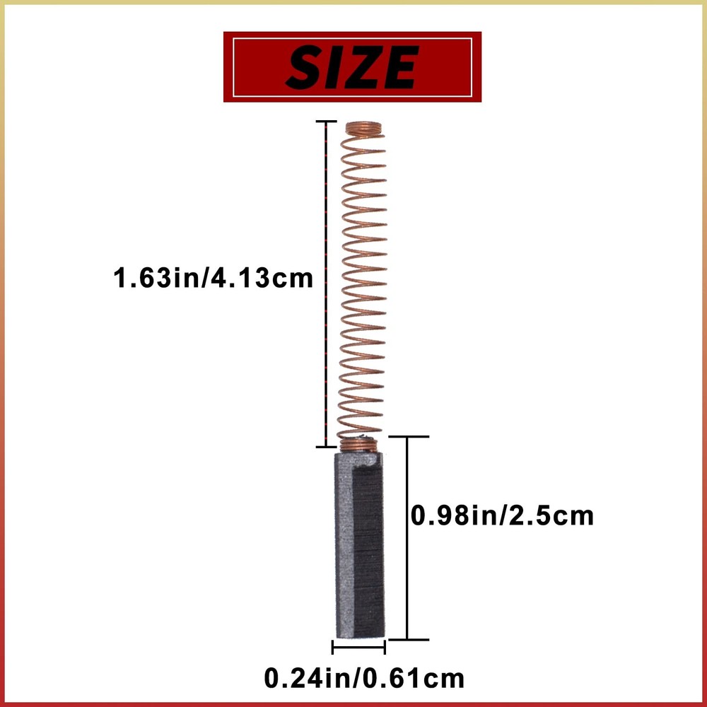 Replacement Carbon Motor Brushes for KitchenAid Mixers - 4 Pack