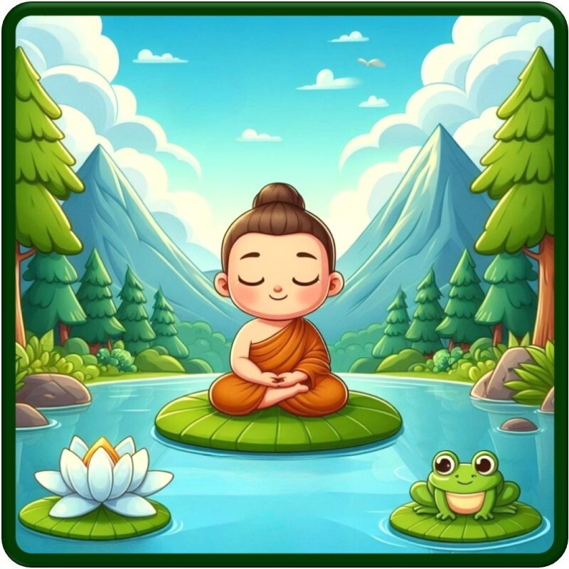 30 Custom Zen Buddha in Nature Personalized Address Labels
