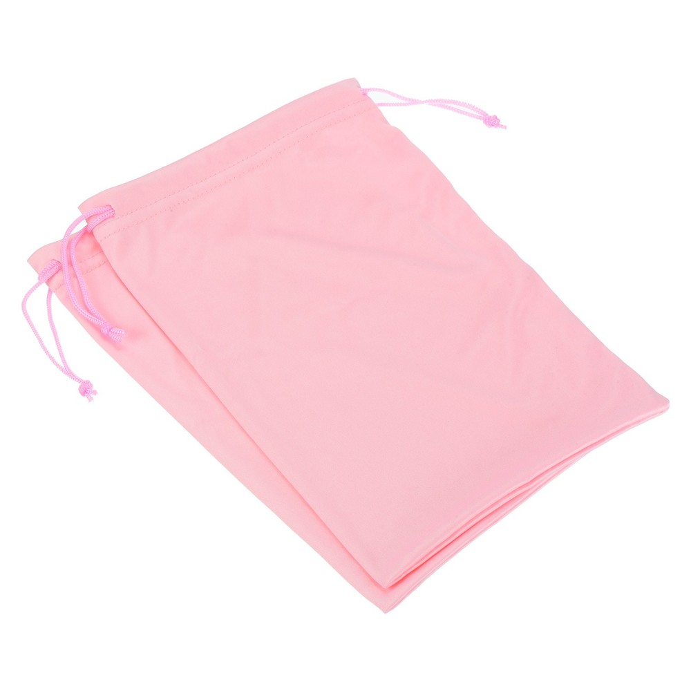 Ski Goggle Bag, 2 Pack Microfiber Snow Goggles Case Drawstring Pouch Pink